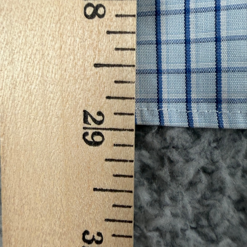 UNTUCKit Shirt Men L Blue Check Button Down Long Sleeve Wrinkle Free Regular Fit - Picture 8 of 11
